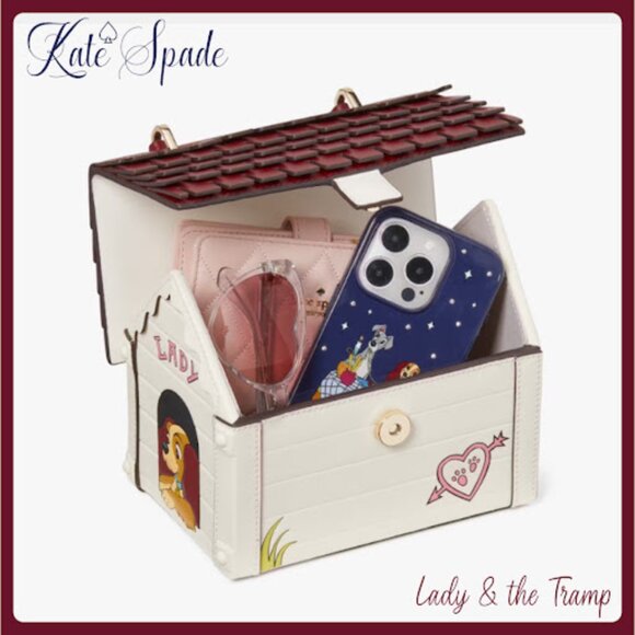 NWT Kate Spade X Disney Dog House Disney Lady Tramp Leather Bag Crossbody Purse - Picture 6 of 13